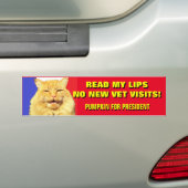 Lees mijn lips No Vets .Pumpkin voor President 202 Bumpersticker (Op auto)