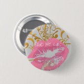 Lees mijn lips ronde button 5,7 cm (Voorkant /achterkant)