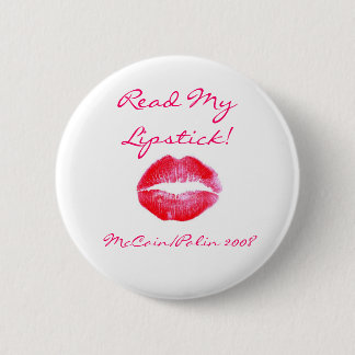 Lees mijn Lipstick McCain Palin Button