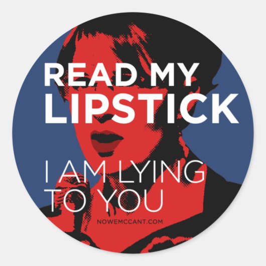 Lees mijn lipstick ronde sticker (Voorkant)