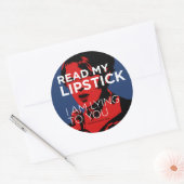 Lees mijn lipstick ronde sticker (Envelop)