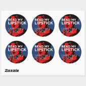 Lees mijn lipstick ronde sticker (Vel)