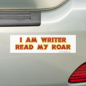 Lees mijn Roar Author Motto Funny Bumpersticker (Op auto)