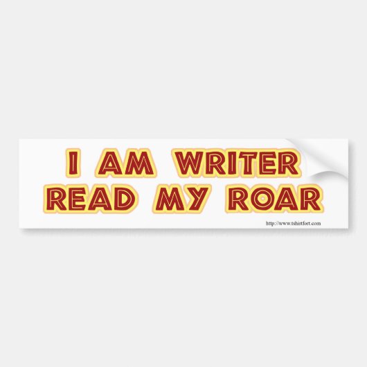 Lees mijn Roar Author Motto Funny Bumpersticker (Voorkant)