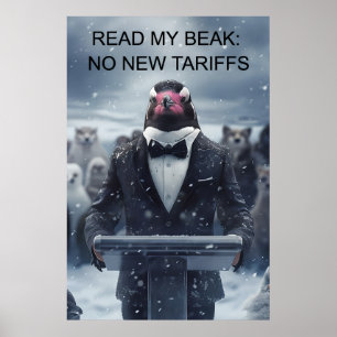 Lees mijn snavel Poster – Penguin politieke satire