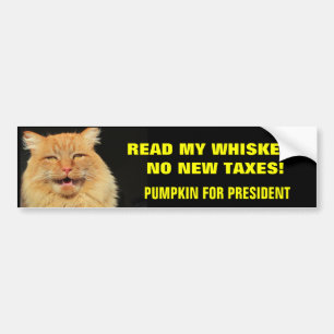 Lees mijn whiskers, geen nieuwe belastingen bumpersticker