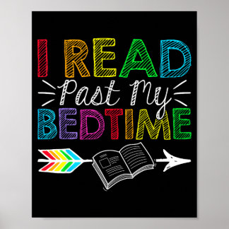 Lees na het slapen gaan leesfanaten boekenwurm poster