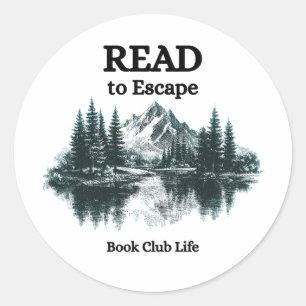 Lees om te ontsnappen - Boekclub Leven Sticker