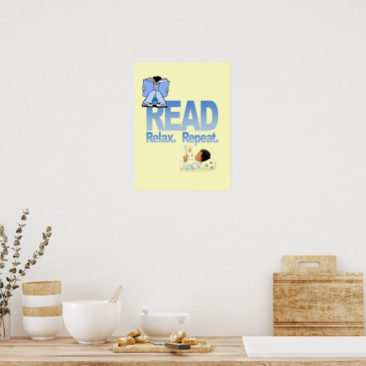 Lees, ontspan, en herhaal Poster (Keuken)