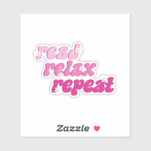 Lees Ontspan Herhaal Sticker