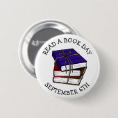 Lees op 6 september een boekendag ronde button 5,7 cm (Voorkant /achterkant)