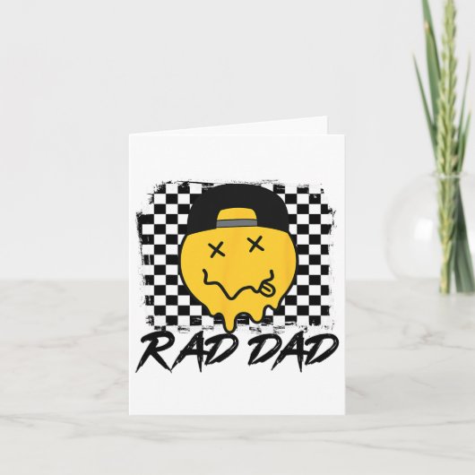 Lees papa grappig geruit vader & #; s dag glimlach kaart (Voorkant)