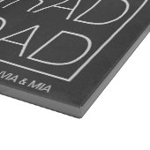 Lees Papa moderne typografie aangepaste tekst name Snijplank (Hoek)