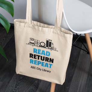 Lees Return Repeat Bibliotheek Boek Liefhebbers Tote Bag