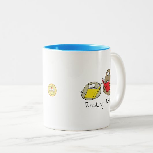 Lees Rocks Funny Book Coffee Mok (Voorkant rechts)