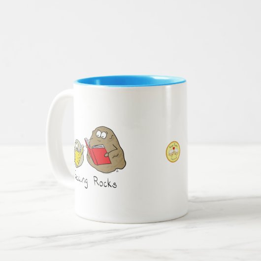 Lees Rocks Funny Book Coffee Mok (Voorkant links)