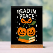 Lees rustig grappig halloweenboek acryl bord (Neutraal)