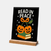 Lees rustig grappig halloweenboek acryl bord (Hoek)
