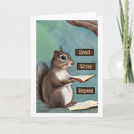 Lees, schrijf, herhaal, mis je mijn vriend kaart (Voorkant)