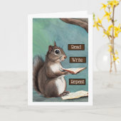 Lees, schrijf, herhaal, mis je mijn vriend kaart (Gele Bloem)