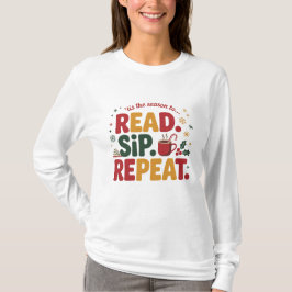 Lees Sla Herhaal Feestelijke Feestdagen T-shirt