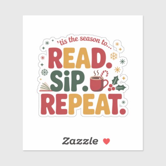 Lees, Slik, Herhaal Vakantie Lezen Sticker (Vel)