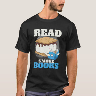 Lees S'more Books Camping Bookworm Boy Cute Librar T-shirt