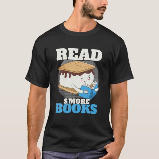 Lees S'more Books Camping Bookworm Boy Cute Librar T-shirt (Voorkant)
