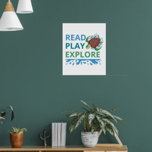 Lees • Speel • Ontdek Oceaan Avonturen Poster 