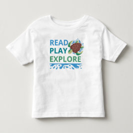 Lees, Speel, Verken Peuter T-Shirt | Oceaan thema