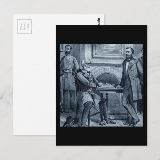 Lee's Surrender bij Appomattox 1865  Briefkaart (Voorkant / Achterkant)