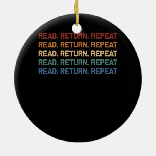 Lees Terugkeer Herhaal Librarian Library Worker Re Keramisch Ornament (Achterkant)