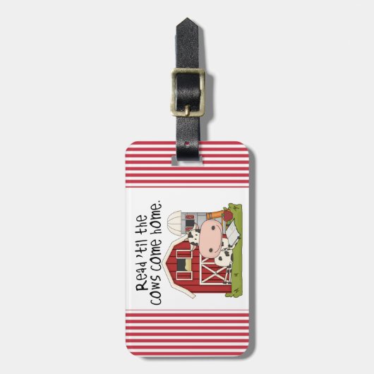 Lees 'til de Koeien naar huis komen Bagagelabel (Voorkant verticaal)