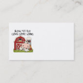 Lees 'til de Koeien naar huis komen Visitekaartje (Achterkant)