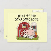 Lees 'tot de koeien thuis komen briefkaart (Voorkant / Achterkant)