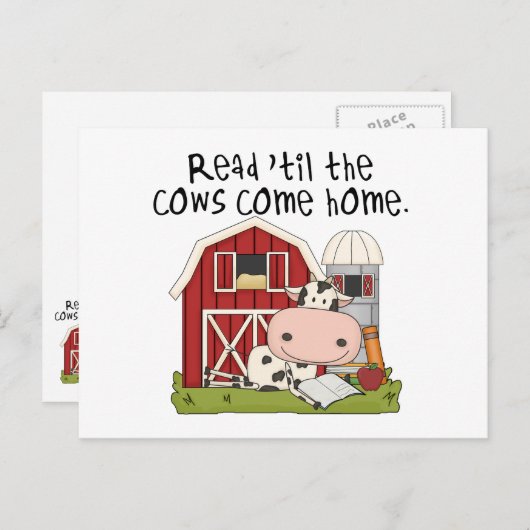 Lees 'totdat de Koeien thuiskomen Briefkaart (Voorkant / Achterkant)