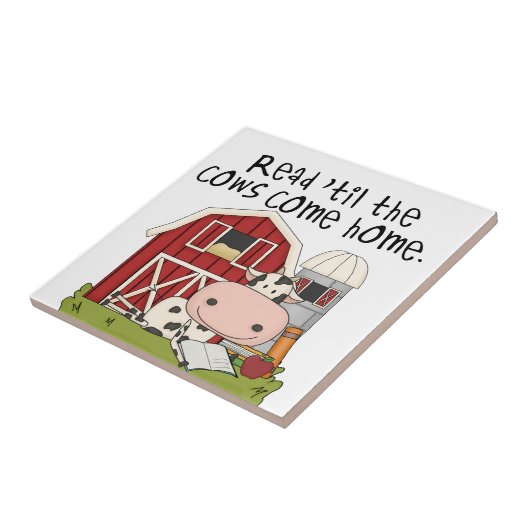 Lees 'totdat de Koeien thuiskomen Tegeltje (Zijkant)