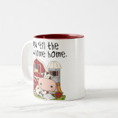 Lees 'totdat de Koeien thuiskomen Tweekleurige Koffiemok (Voorkant links)