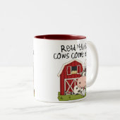 Lees 'totdat de Koeien thuiskomen Tweekleurige Koffiemok (Voorkant rechts)