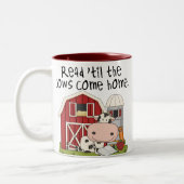 Lees 'totdat de Koeien thuiskomen Tweekleurige Koffiemok (Links)