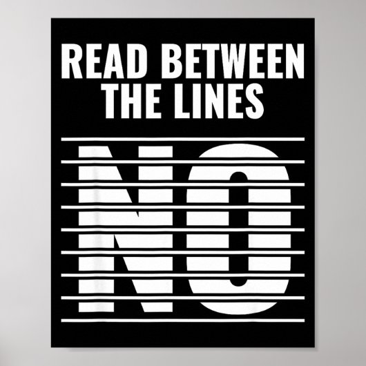 Lees Tussen De Regels - Geen _ Grappige Donkere Sa Poster (Voorkant)