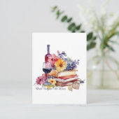 Lees tussen de wijnen briefkaart (Staand voorkant)