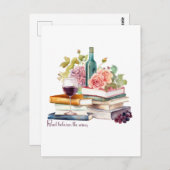 Lees tussen de wijnen briefkaart (Voorkant / Achterkant)