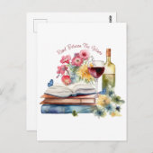 Lees tussen de wijnen briefkaart (Voorkant / Achterkant)