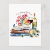 Lees tussen de wijnen briefkaart (Voorkant)