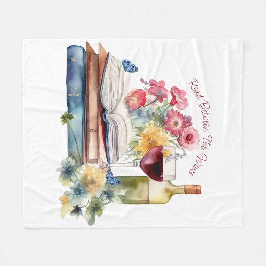 Lees tussen de wijnen fleece deken (Voorkant (Horizontaal))