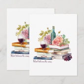 Lees tussen de wijnen notitiekaartje (Voorkant / Achterkant)