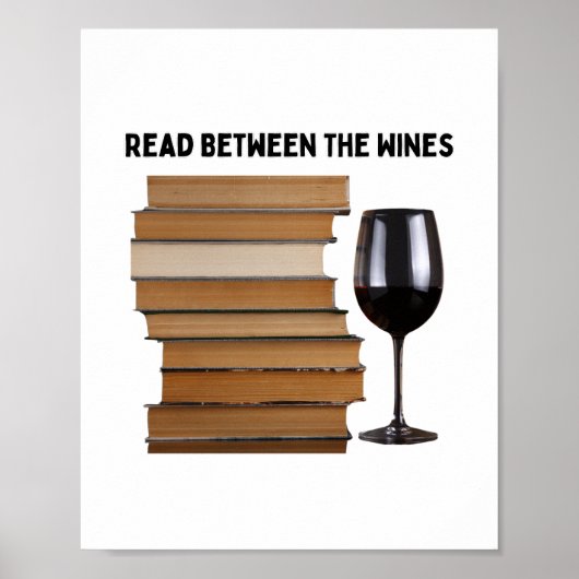 Lees tussen de Wijnen Wall Art Poster (Voorkant)