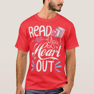 Lees uw hart uit het boek Lover Reading Teacher Bo T-shirt