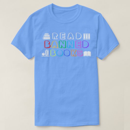 Lees verboden boeken 6 t-shirt (Design voorkant)